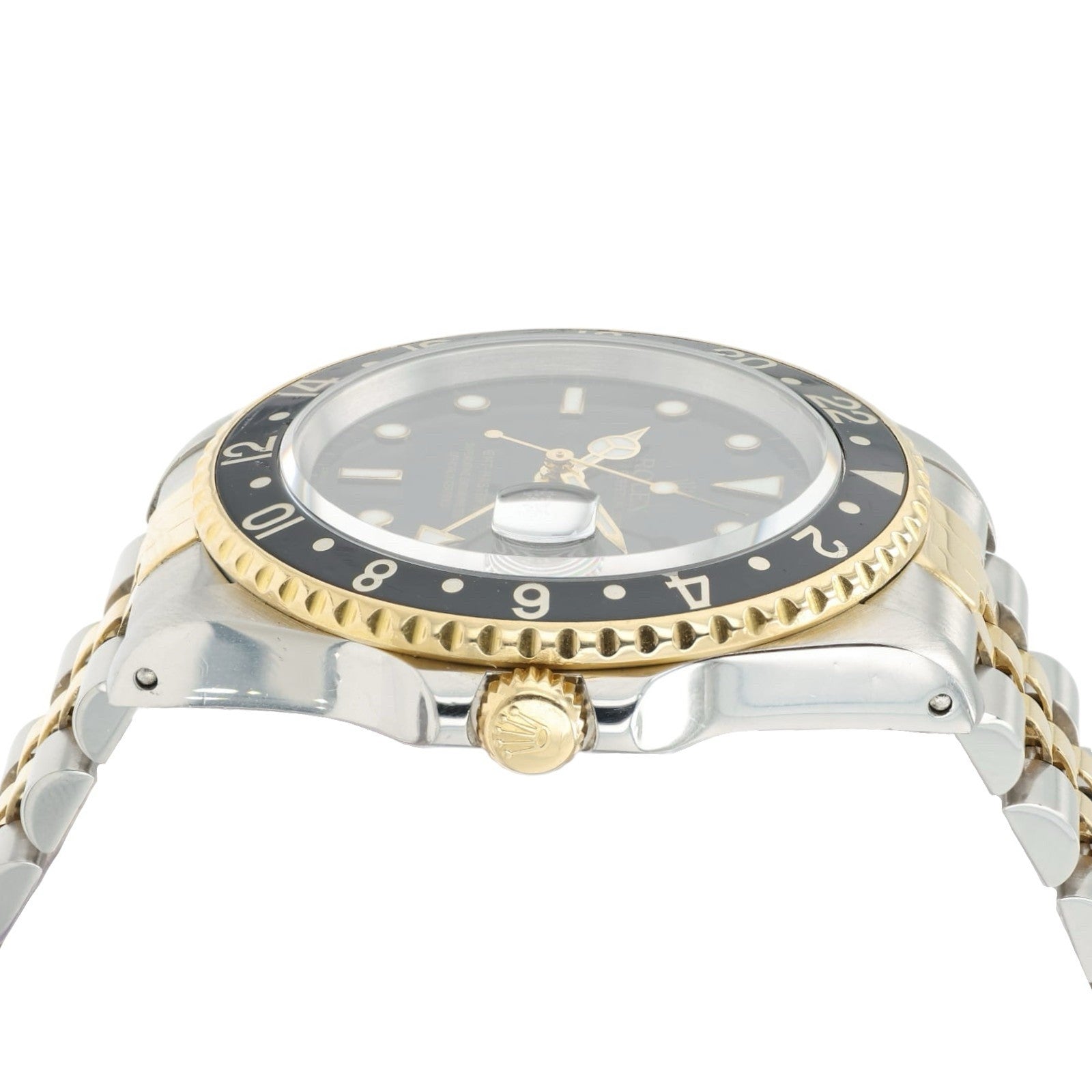 Rolex GMT Master II Black Dial Gold & Steel 40mm Automatic Men’s Watch 16713