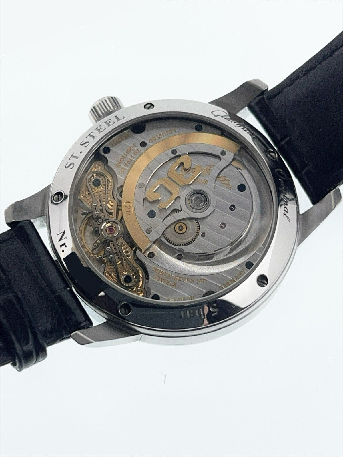 Glashutte PanoMaticLunar Steel Blue Dial 40mm Automatic Men's 1-90-02-46-32-01