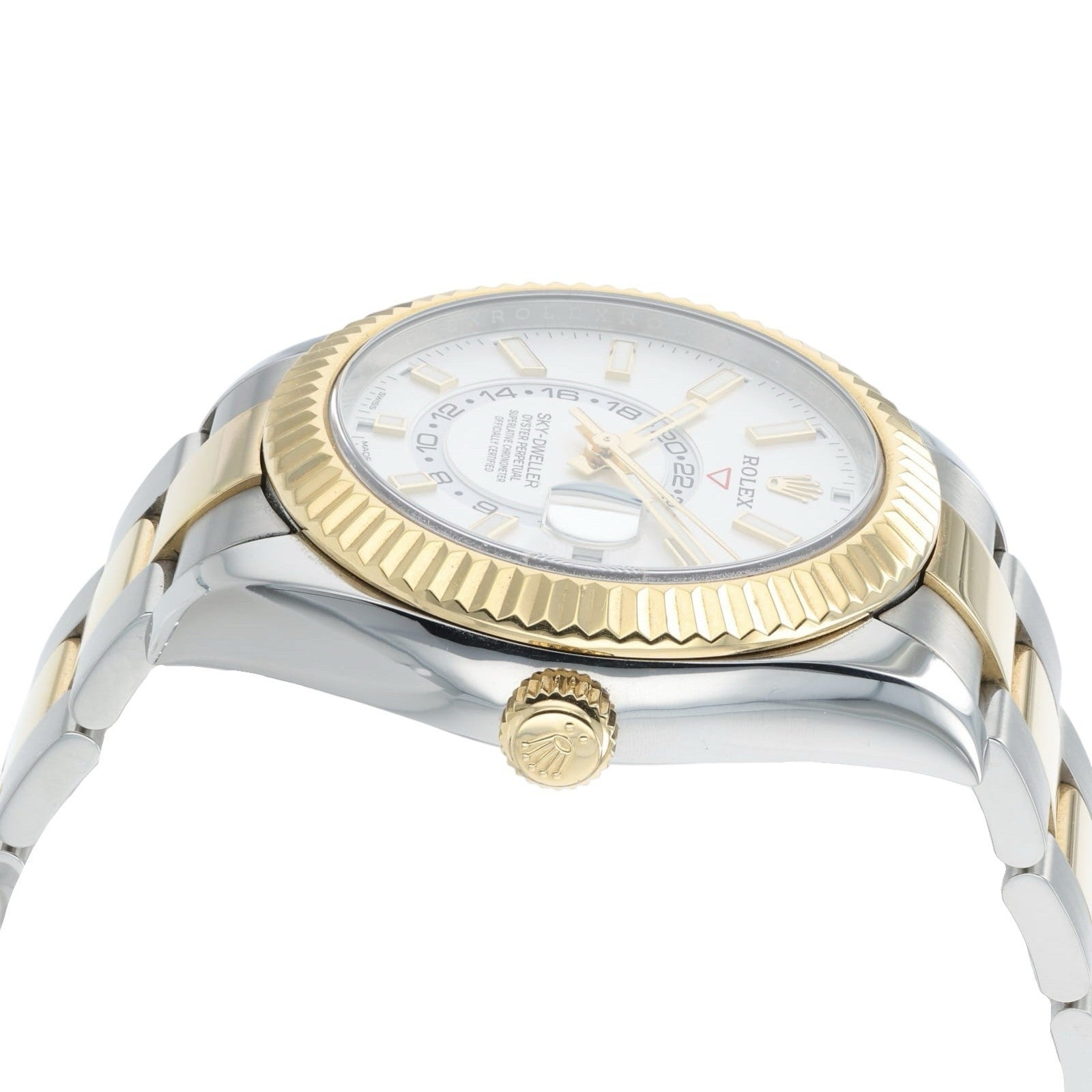 Rolex Sky Dweller White Dial Gold & Steel 42mm Automatic Men’s Watch 326933