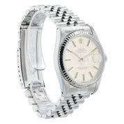 Rolex Datejust Linen Silver Dial Stainless Steel 36mm Automatic Mens Watch 16234