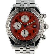 Breitling Chronomat Evolution Red Dial Stainless Steel 43mm Auto Mens A13356