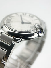 Cartier Ballon Bleu Stainless Steel Silver Dial 36mm Quartz Men’s Watch W69011Z4