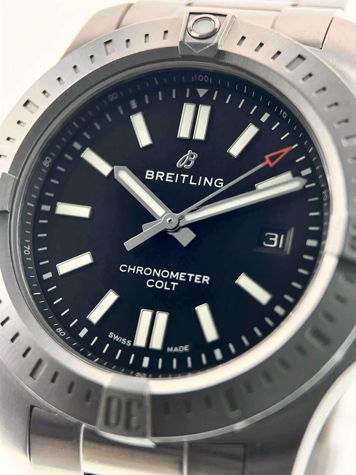 Breitling Chronomat Colt Steel Black Dial 44mm Automatic Men’s Watch A17388