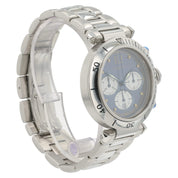Cartier Pasha Chrono Blue Dial Stainless Steel 38mm Quartz Movement W3100355