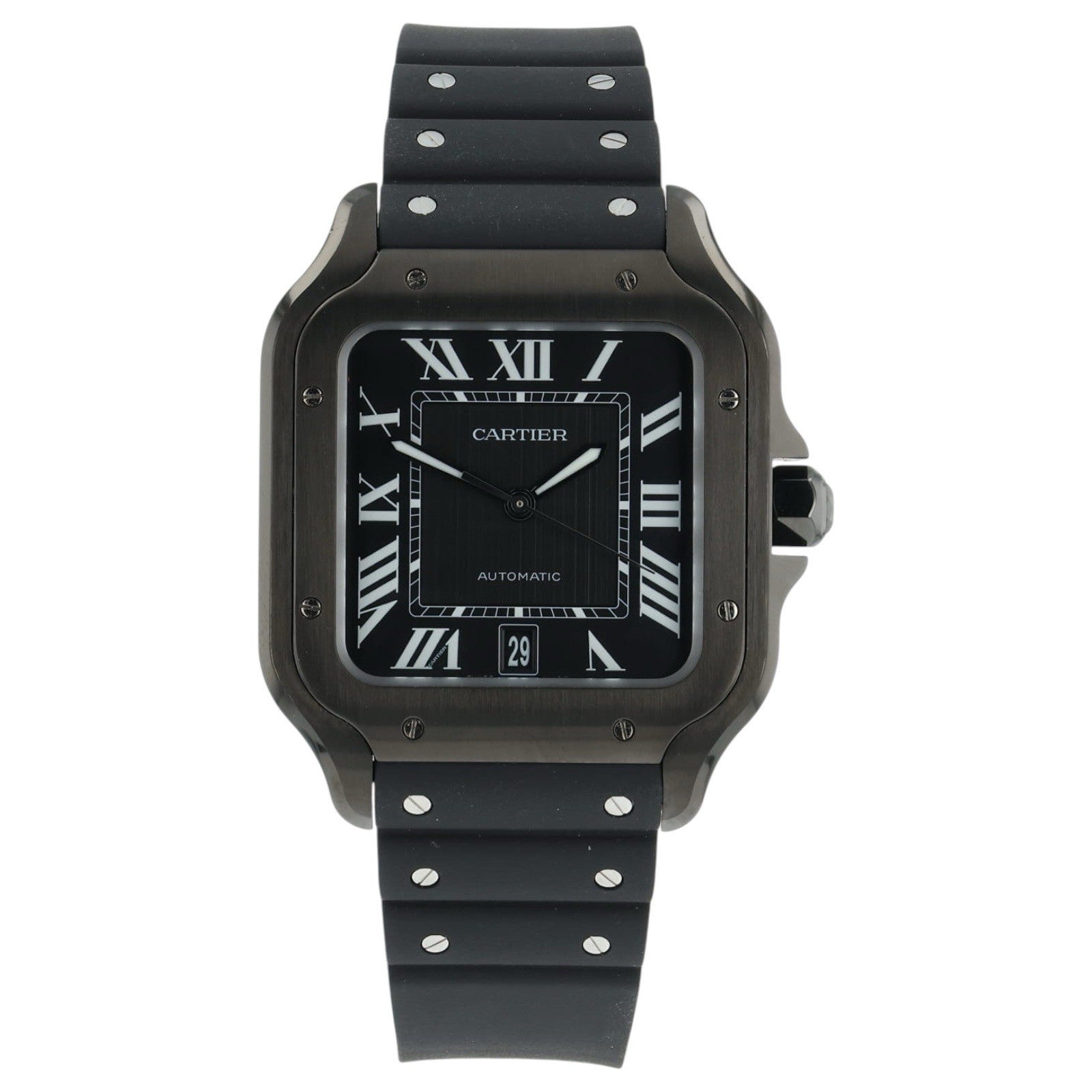 2022 Cartier Santos Stainless Steel Black Dial 39x47mm Auto Men’s Watch WSSA0039