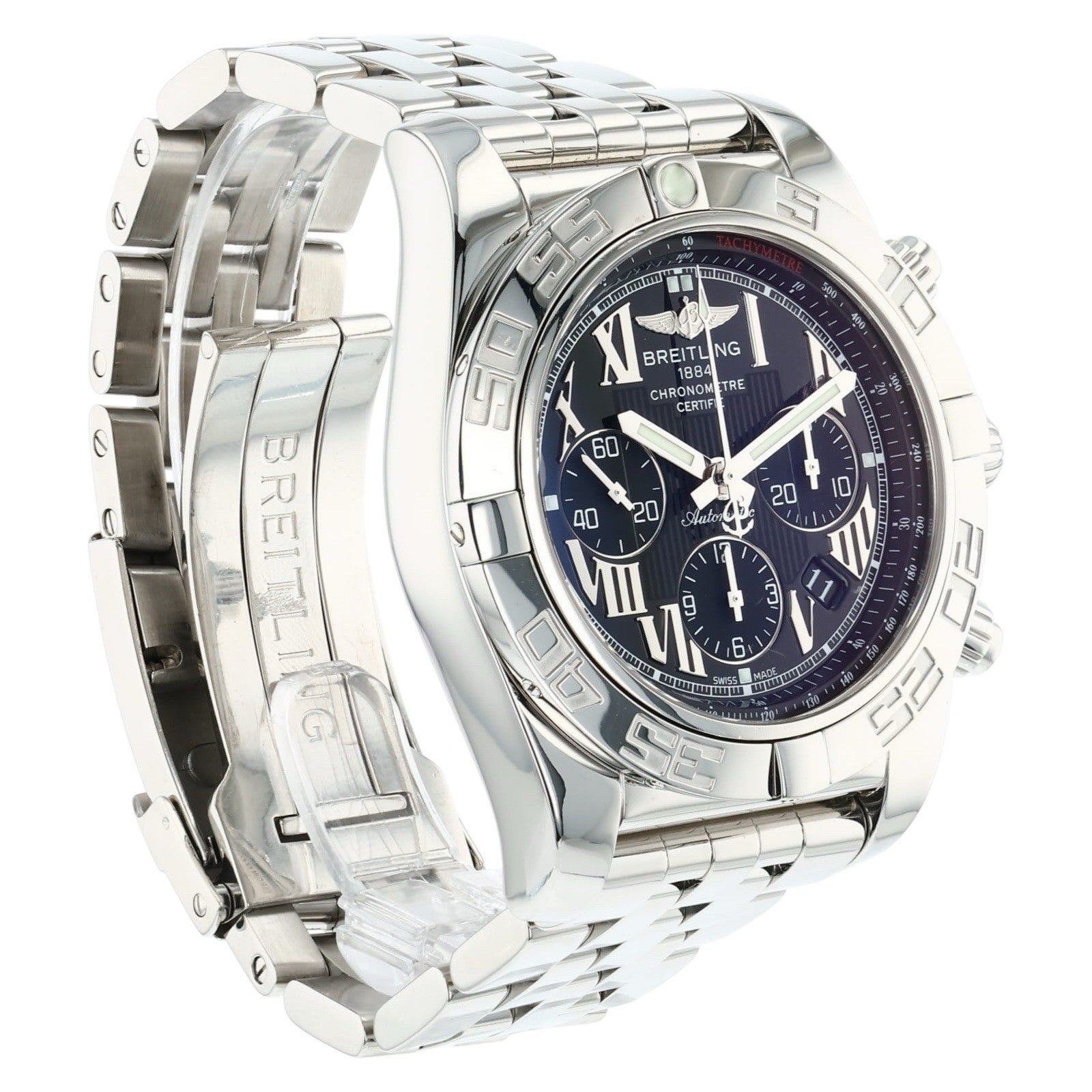 Breitling Chronomat 44 Stainless Steel Black Dial 44mm Automatic Men’s AB0110
