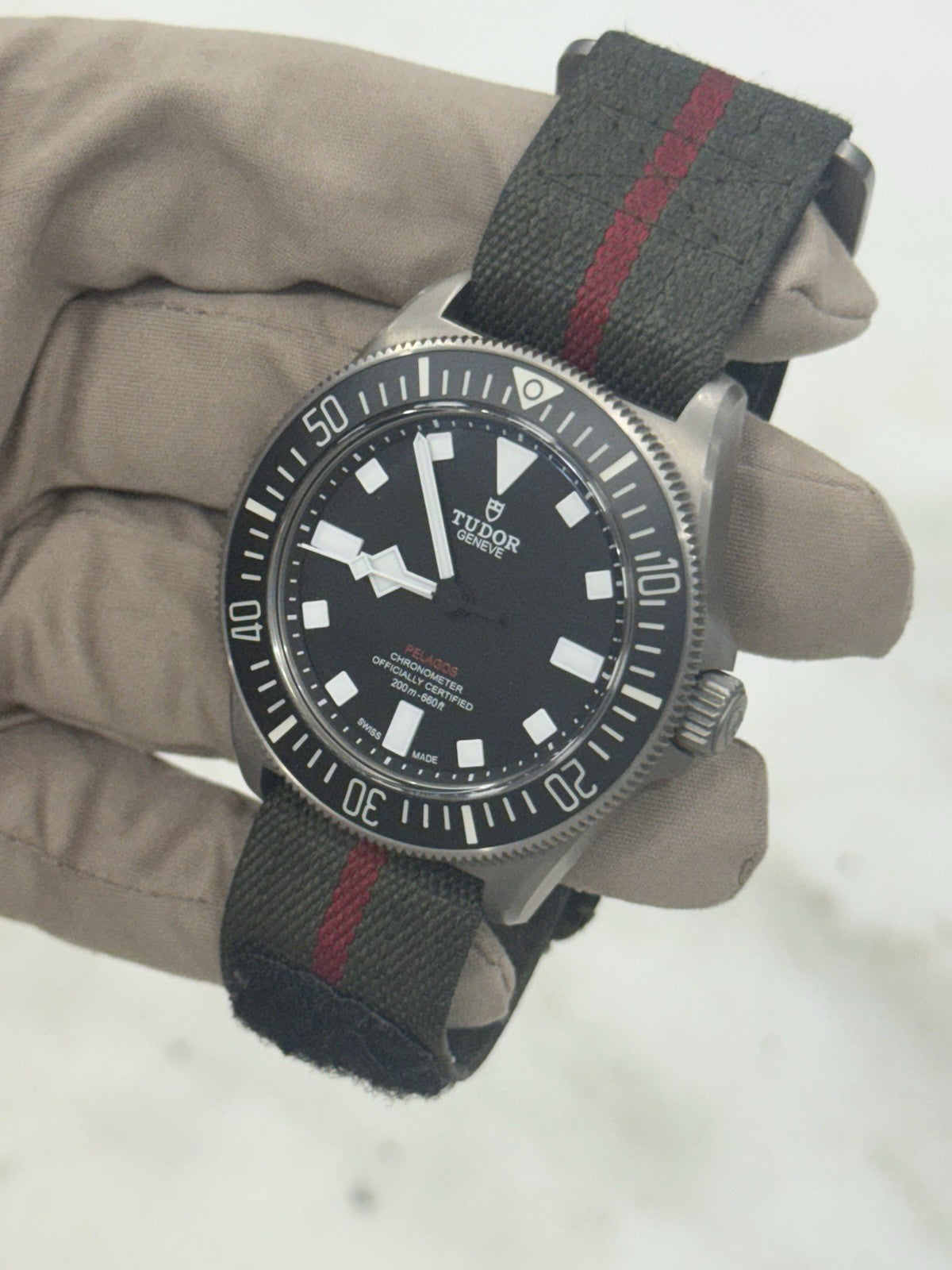 2024 Tudor Pelagos FXD 25717N Titanium 42mm Fabric Strap Watch - Box & Papers