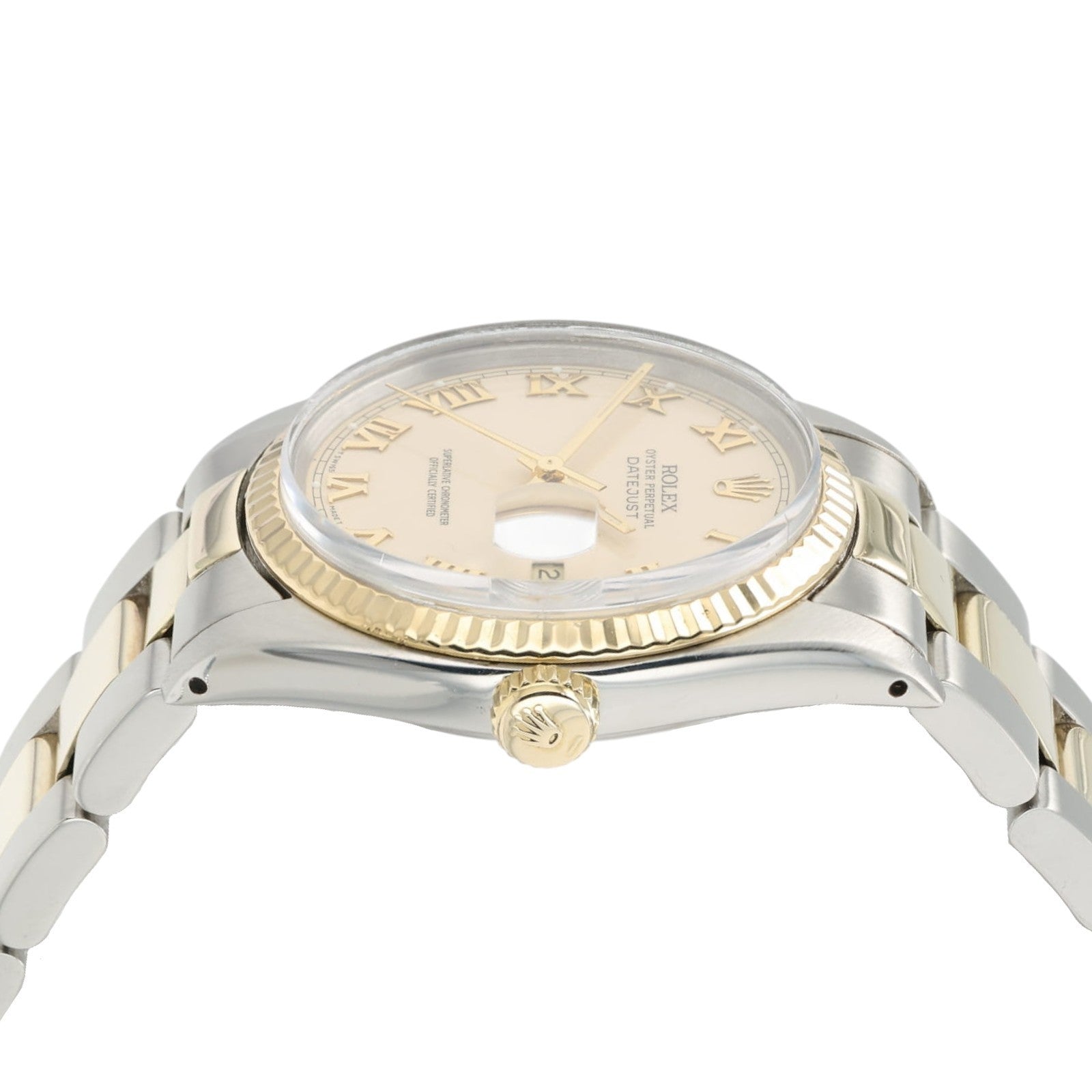 Rolex Datejust Cream Dial 18k Yellow gold & Steel 36mm Automatic Mens 16013