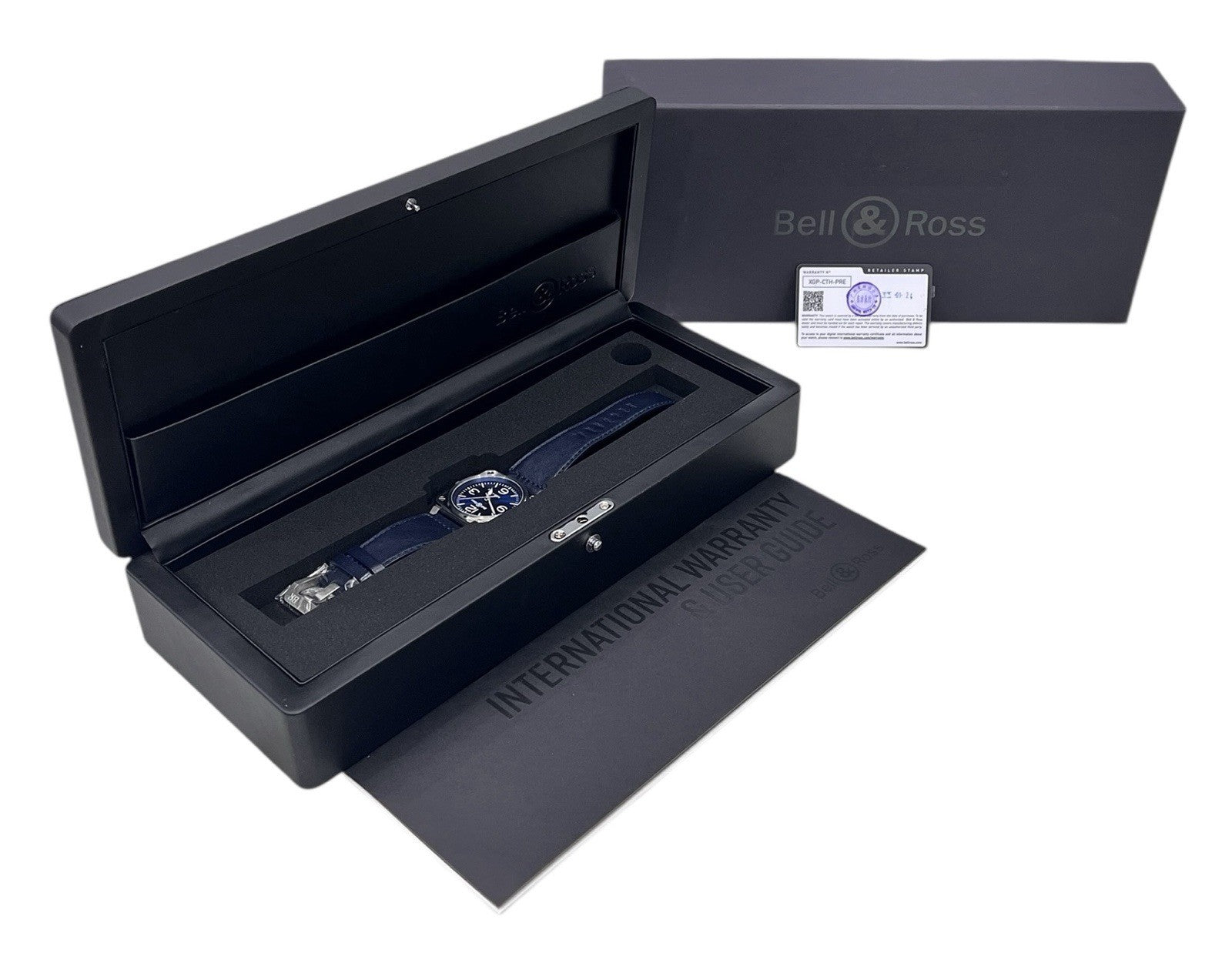 NEW Bell & Ross Blue Stainless Steel Blue Dial 41mm Automatic Men's Watch BR03
