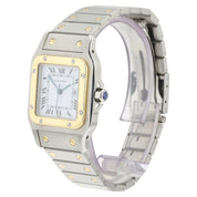Cartier Santos Galbe White Dial Gold & Steel 41x29mm Automatic Mens Date 2961
