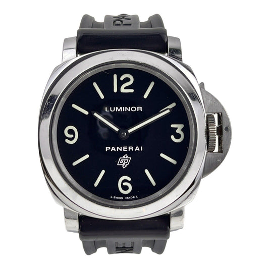 Panerai Luminor Base Logo Men's Black Watch - PAM00000 Manual Wind B&P 2012