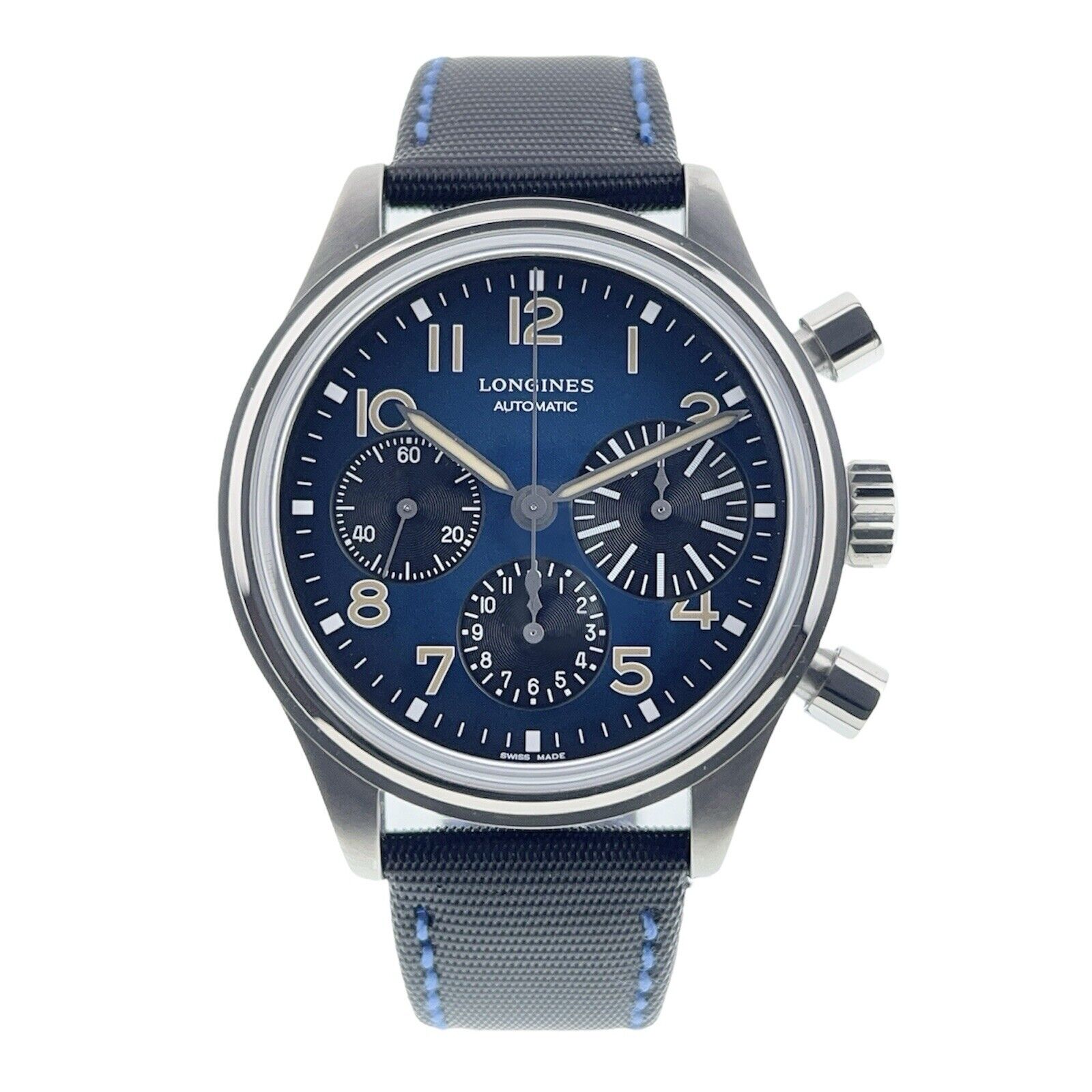 Longines Avigation Titanium Blue Dial 41mm Automatic Mens Watch L2.816.1