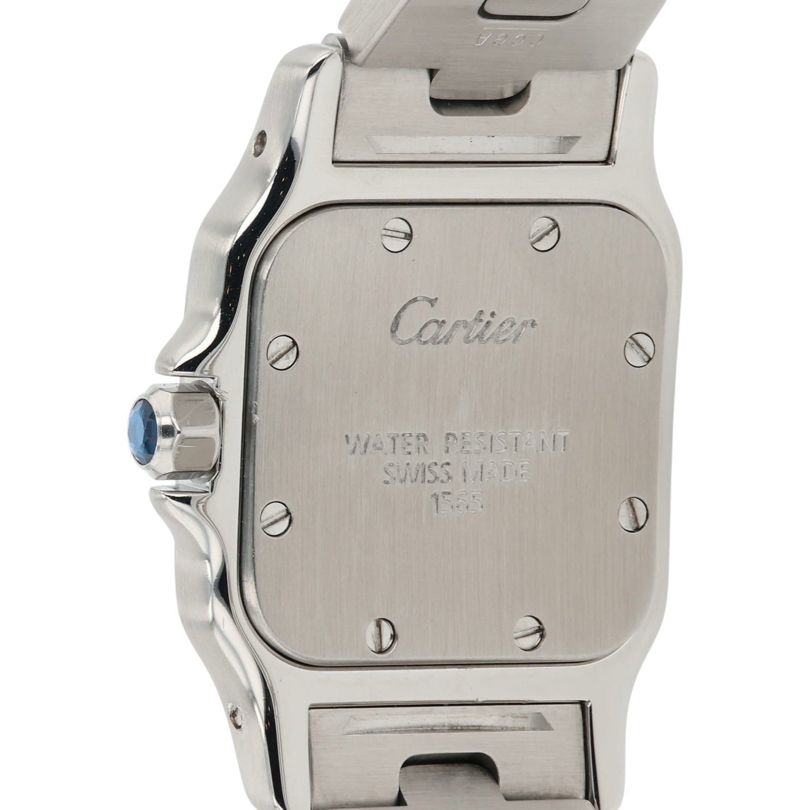 Cartier Santos White Dial Stainless Steel 24mm Quartz Women’s Watch W20056D6