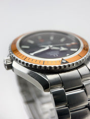 Omega Seamaster Planet Ocean 45mm Orange Bezel Steel Mens Watch 2208.50