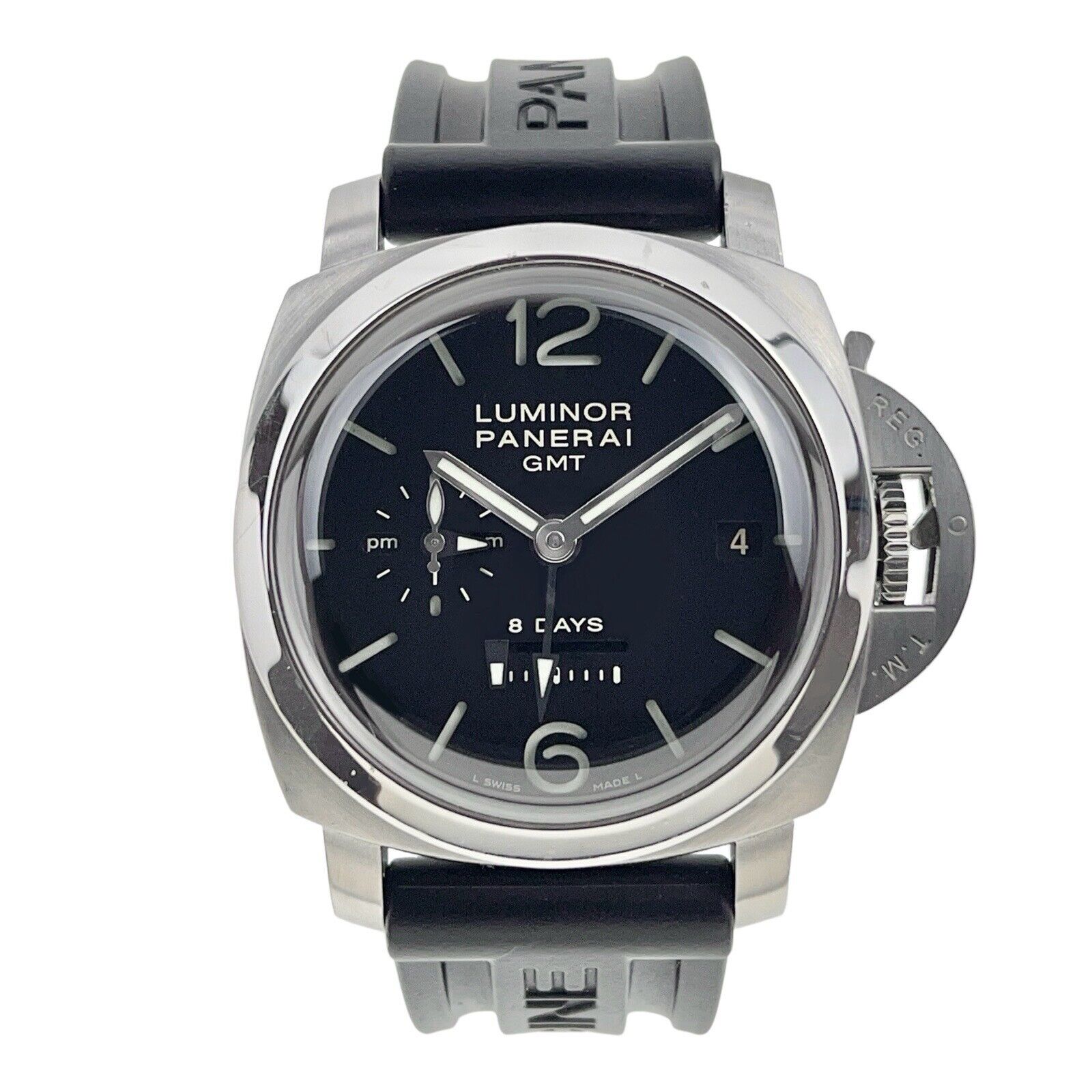 Panerai Luminor 1950 8 Days GMT Steel 44mm Manual Wind Men’s Watch PAM00233