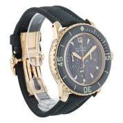 Blancpain Fifty Fathoms 18k Rose Gold Black Dial 45mm Automatic Mens Watch 5085F