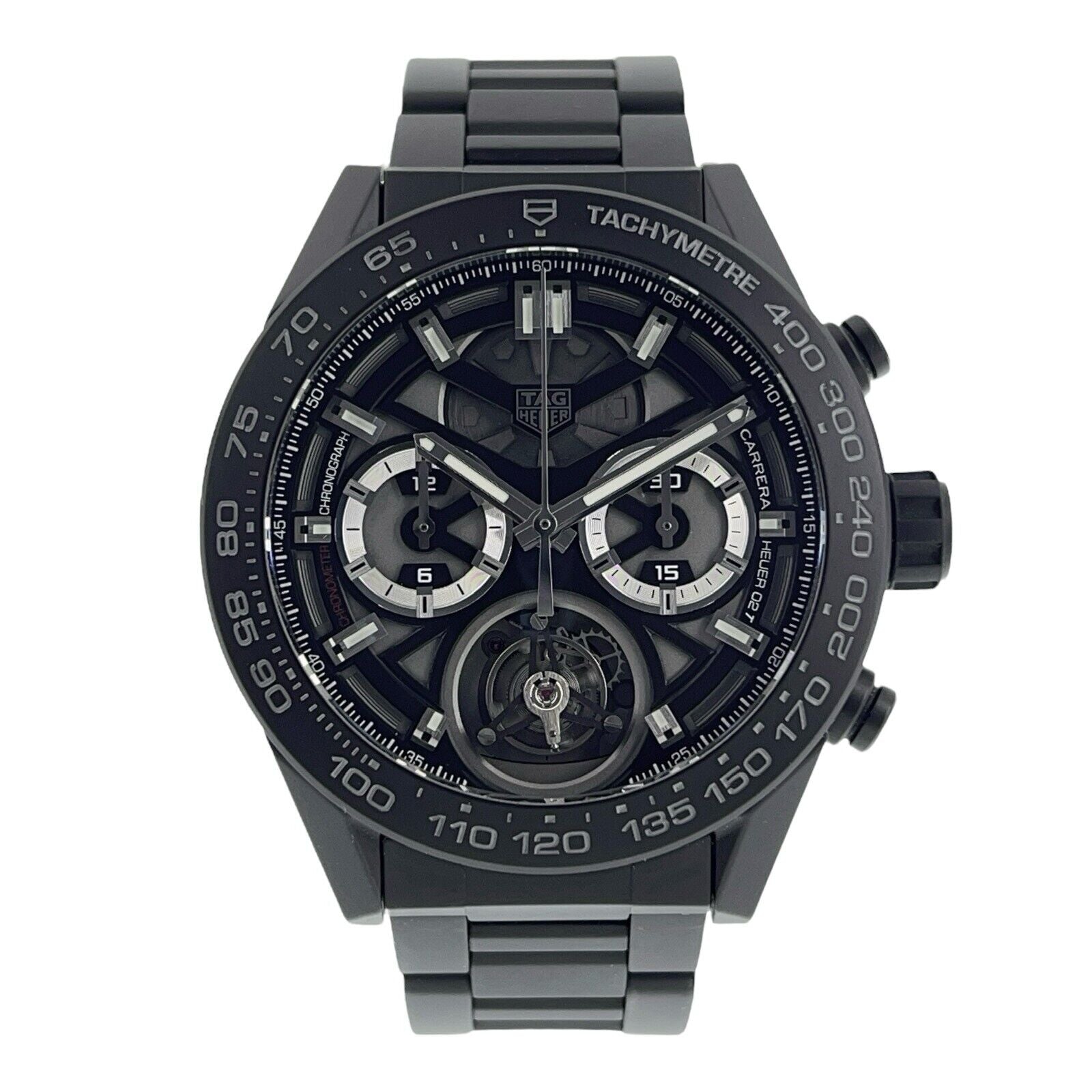 Tag Heuer Carrera Heuer 02T Ceramic Black Dial 45mm Automatic Men’s CAR5A90