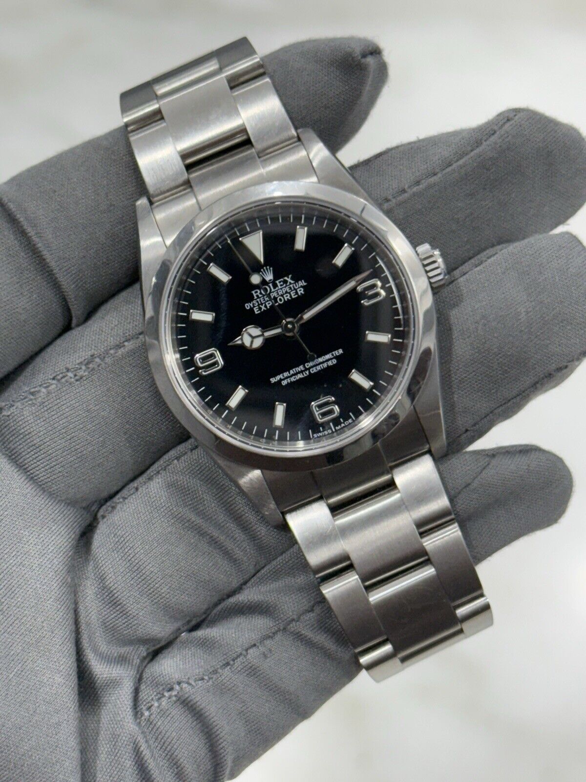 Rolex Explorer I 114270 Men's Automatic 36mm Steel Black Dial Watch - Box/Papers