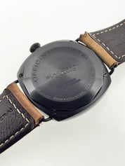 Panerai Black Seal Ceramic 45mm Manual Wind Men’s Leather Band Watch PAM00292