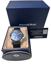 Panerai Luminor Steel Blue Dial 40mm Automatic Movement Men’s Watch PAM01370