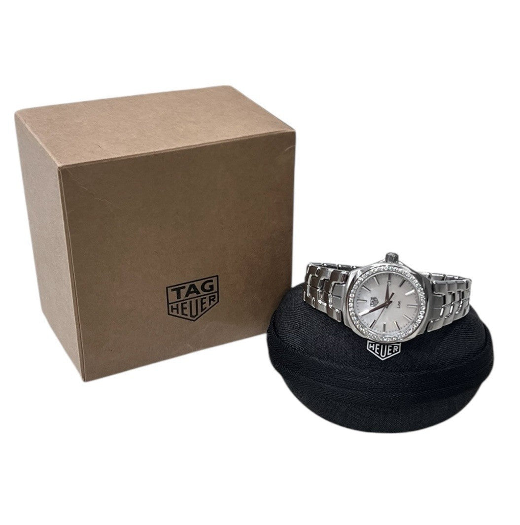Tag Heuer Link Lady Steel Mother Of Pearl Dial 32mm Quartz Women’s Watch WBC1314