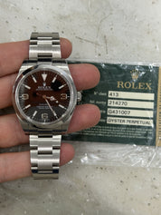 2012 Rolex Explorer  Stainless Steel 39mm MK1 Auto Men’s Watch 214270 W/ Card