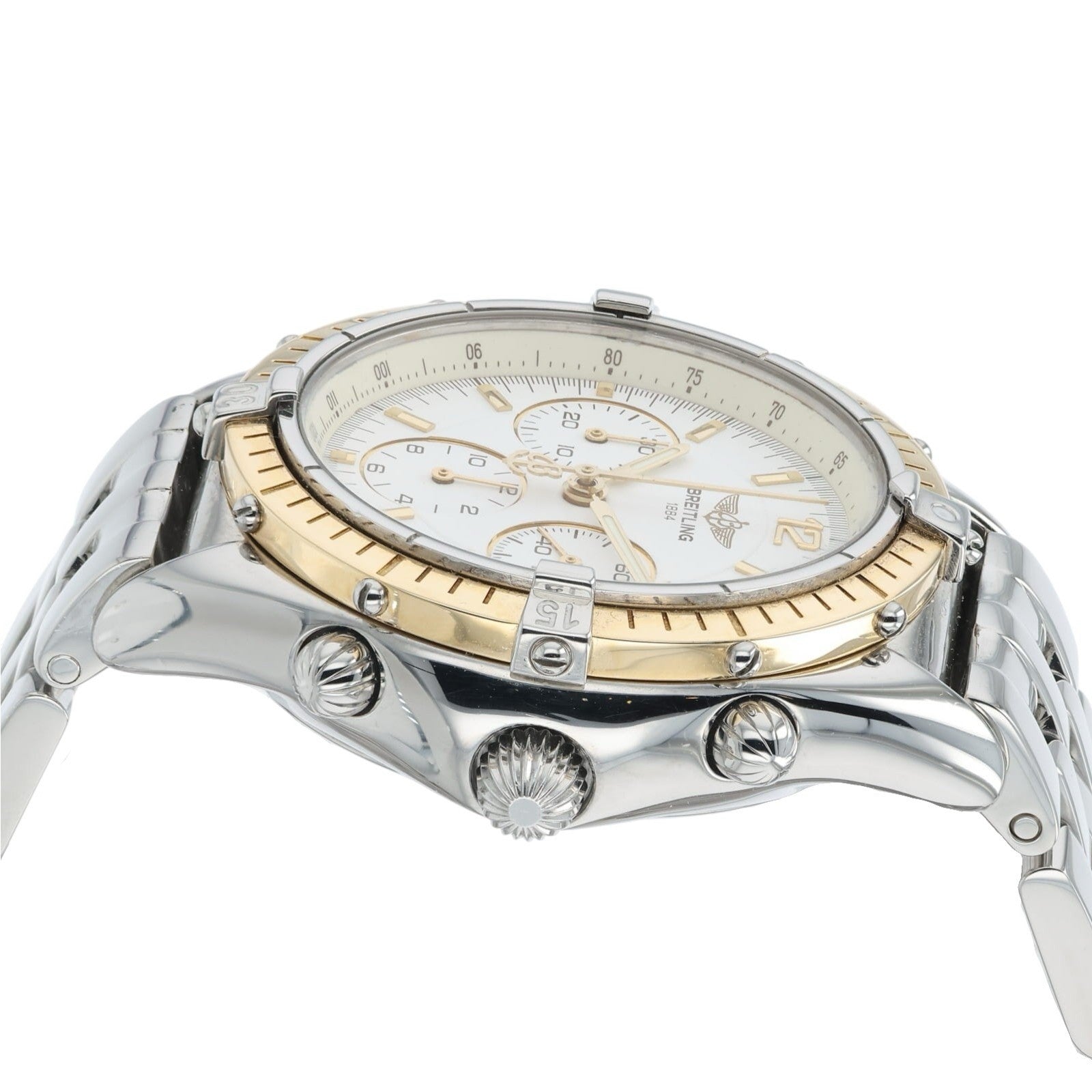 Breitling Cockpit White Dial Gold & Steel 37mm Automatic Men’s Watch D30011