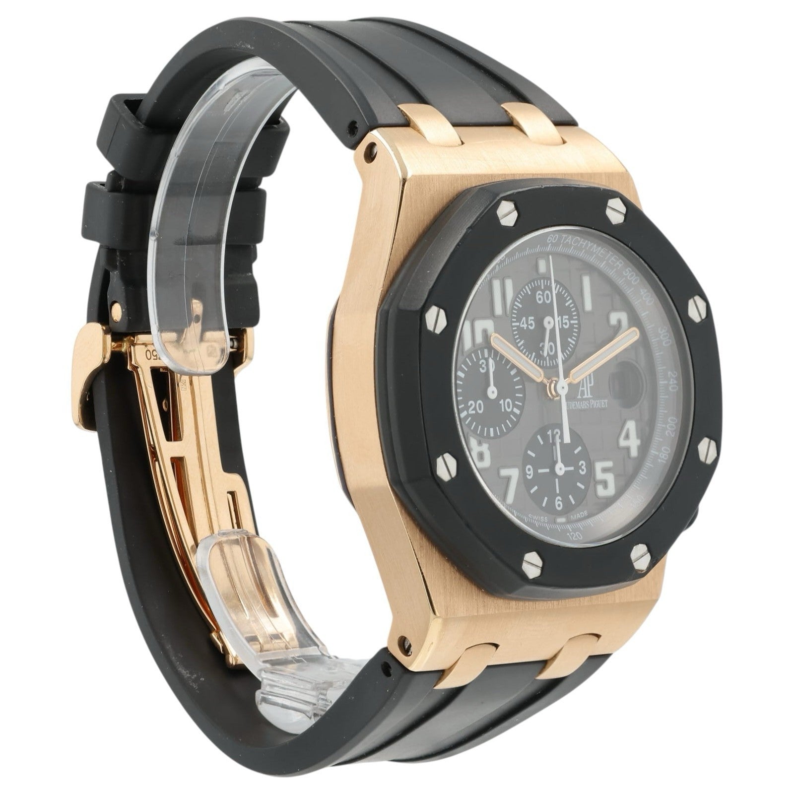 Audemars Piguet Royal Oak Offshore Rubber Clad Chrono Rose Gold Watch 25940OK