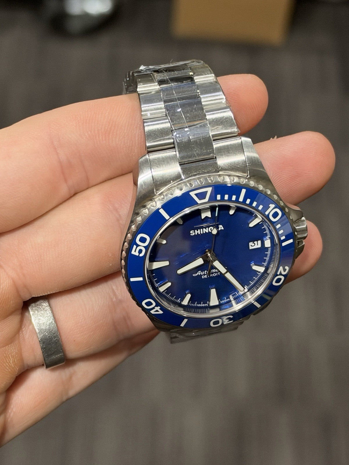 Shinola Monster Lake Michigan 39mm Blue Dial Automatic Men's Watch S0120484234
