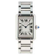 Cartier Tank Must de Cartier Silver Dial Stainless Steel 29.5mm Quartz WSTA0107