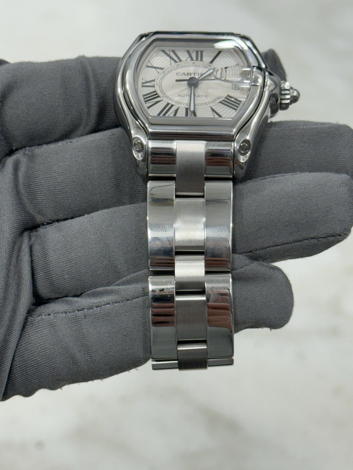 Cartier Roadster Roman Dial Men’s Stainless Steel Automatic Watch 2510