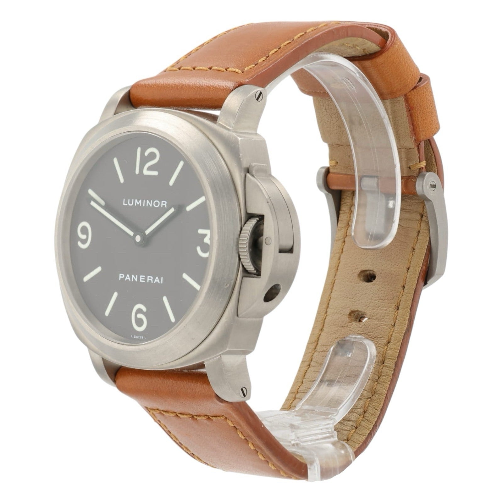 Panerai Luminor Black Dial Titanium 44mm Manual Wind Men’s Watch PAM00055