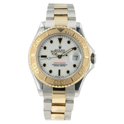 Rolex Yachtmaster White Dial Gold & Steel 35mm Automatic Unisex Watch 68623