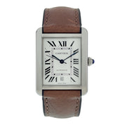 Cartier Tank Solo Stainless Steel Silver Dial 29mm Automatic Mens Watch W5200027