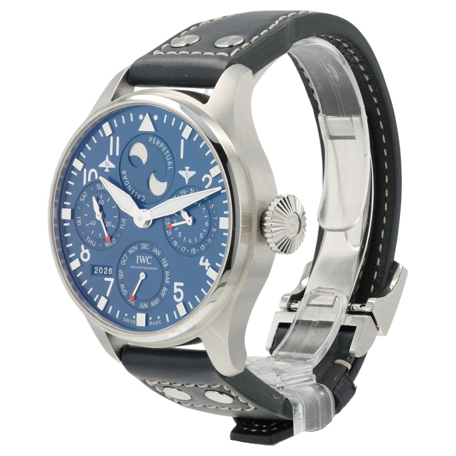 IWC Big Pilot Blue Dial Stainless Steel 46.2mm Automatic Men’s Watch IW503605
