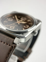 Bell & Ross Stainless Steel Brown Dial 41mm Automatic Men's Watch BR03 - B/P
