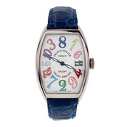 Franck Muller Crazy Hour Color Dreams 18k White Gold 31mm Men's Watch 5850CH