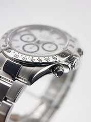 Rolex Zenith Daytona Stainless Steel White Dial 40mm Automatic Men’s Watch 16520