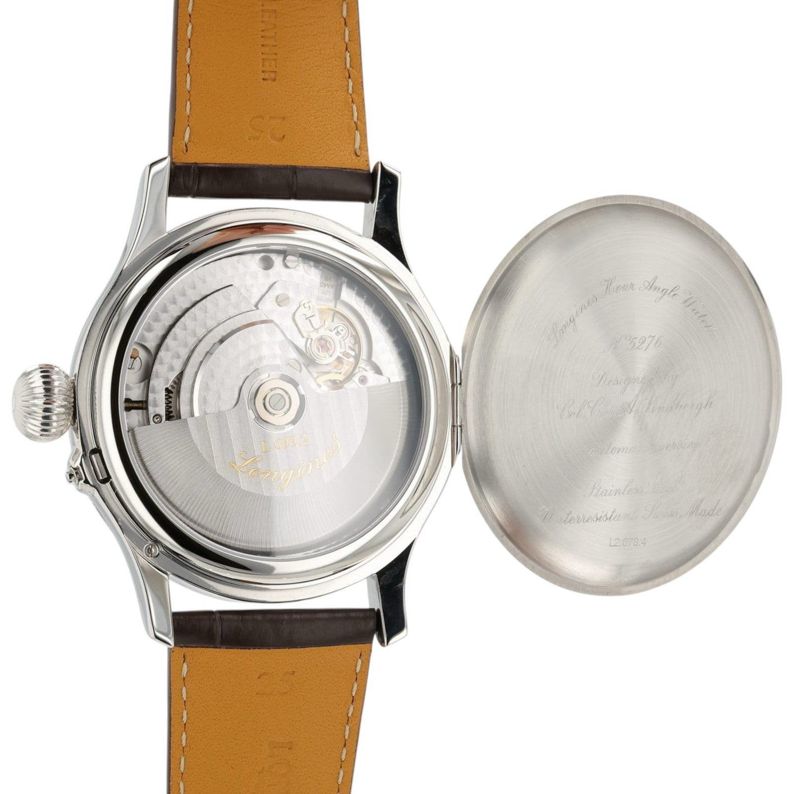Longines Lindbergh White Dial Stainless Steel 47.5mm Automatic Mens L2.678.4