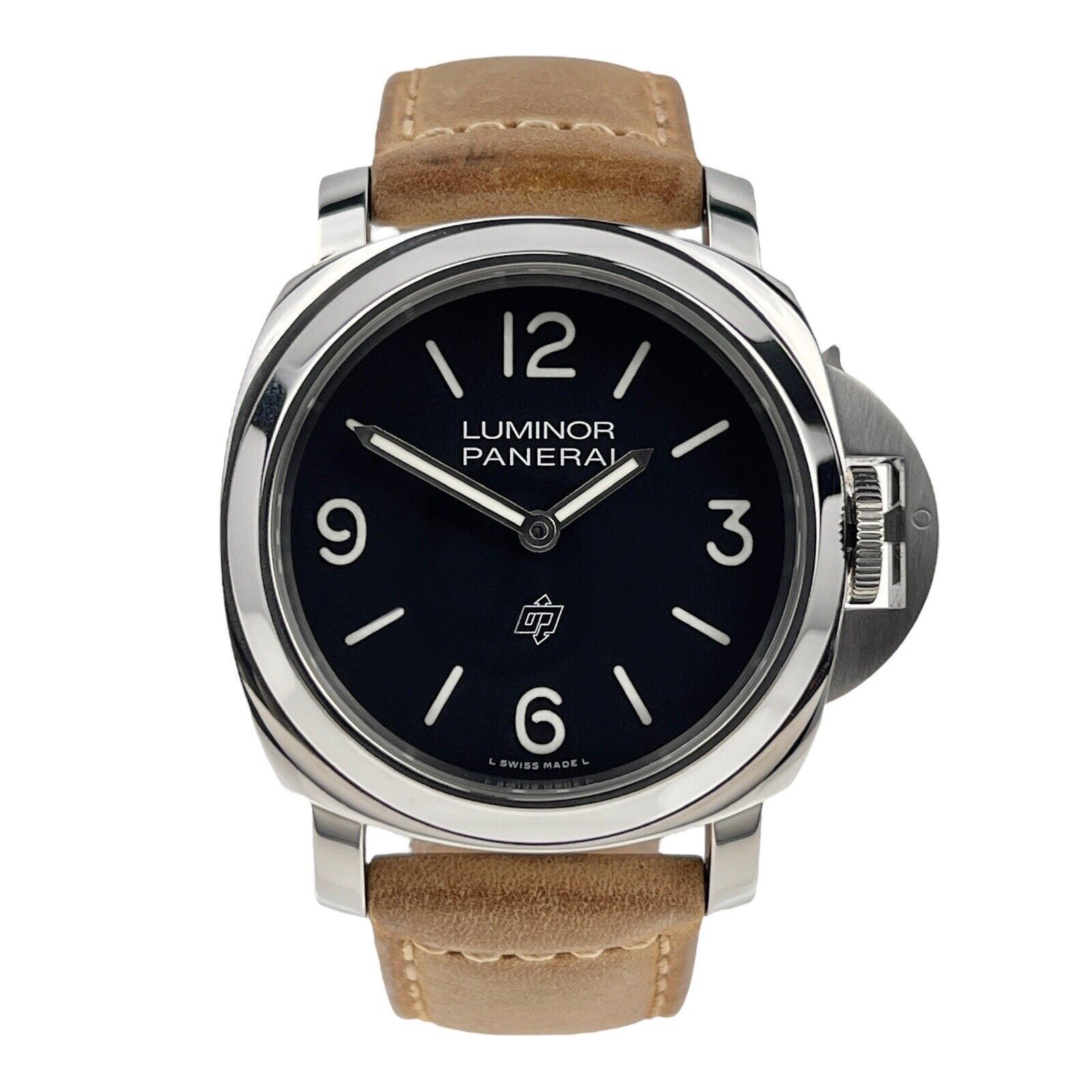 Panerai Luminor Base Logo 44mm Men's Watch PAM01086 Manual Wind Black Dial B&P