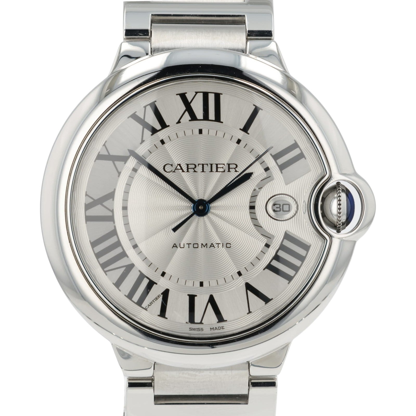 Cartier Ballon Bleu Silver Color Dial Stainless Steel 42mm Automatic W69012Z4