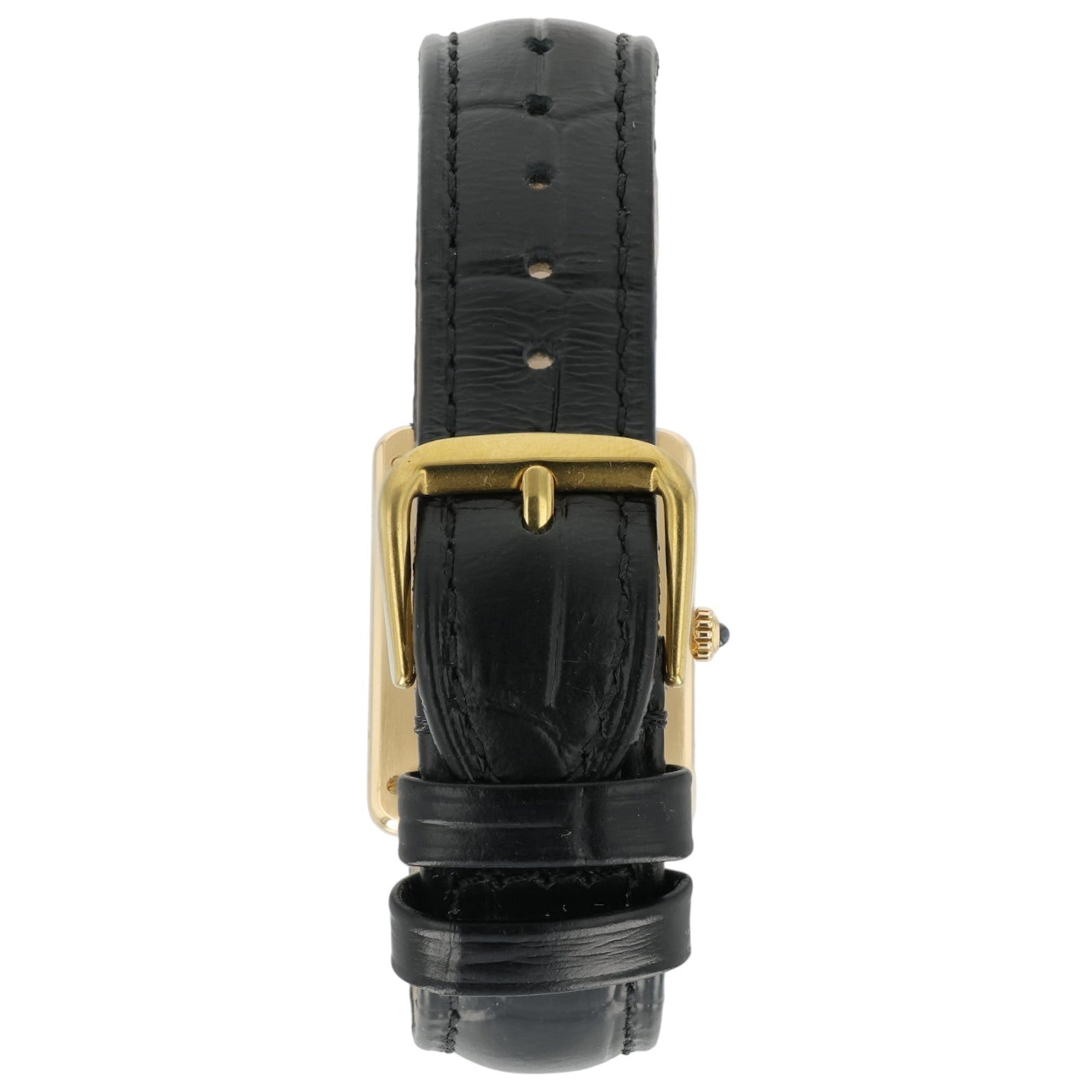 Cartier Tank Louis White Dial 18K Yellow Gold 23mm Quartz Unisex Watch 81052