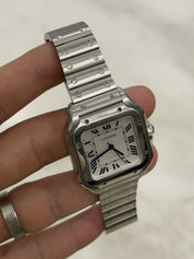 2025 Cartier Santos Automatic Stainless White Dial Midsize Watch 35mm WSSA0029