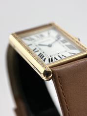 Cartier Tank Solo 18k Gold 3167 27.5mm Quartz Movement Unisex Watch Diamond