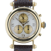 Cartier Diablo 18k Yellow Gold White Dial 32mm Quartz Movement Womens Watch 1400