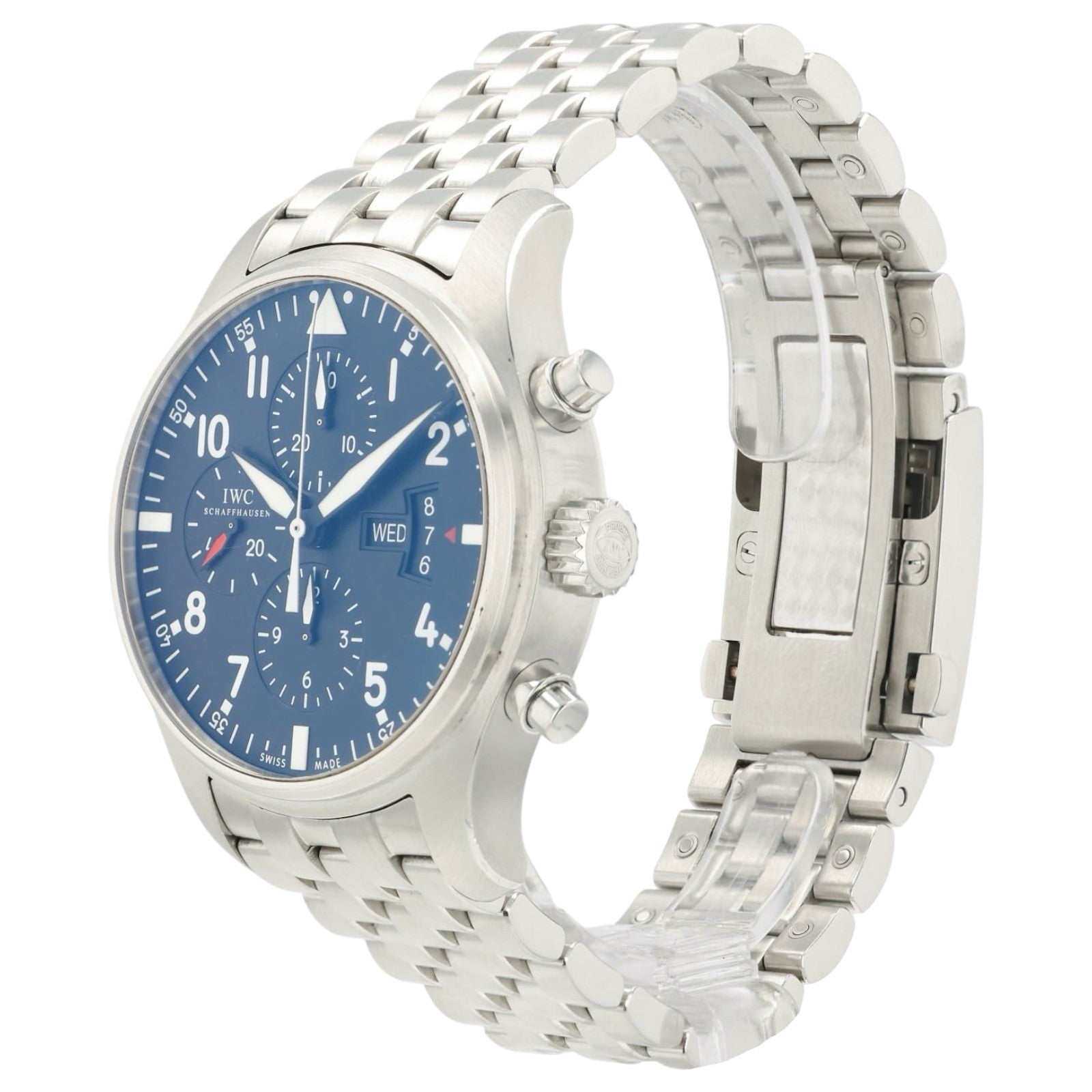 IWC Pilots Chronograph Black Dial Steel 43mm Automatic Men's Watch IW377701