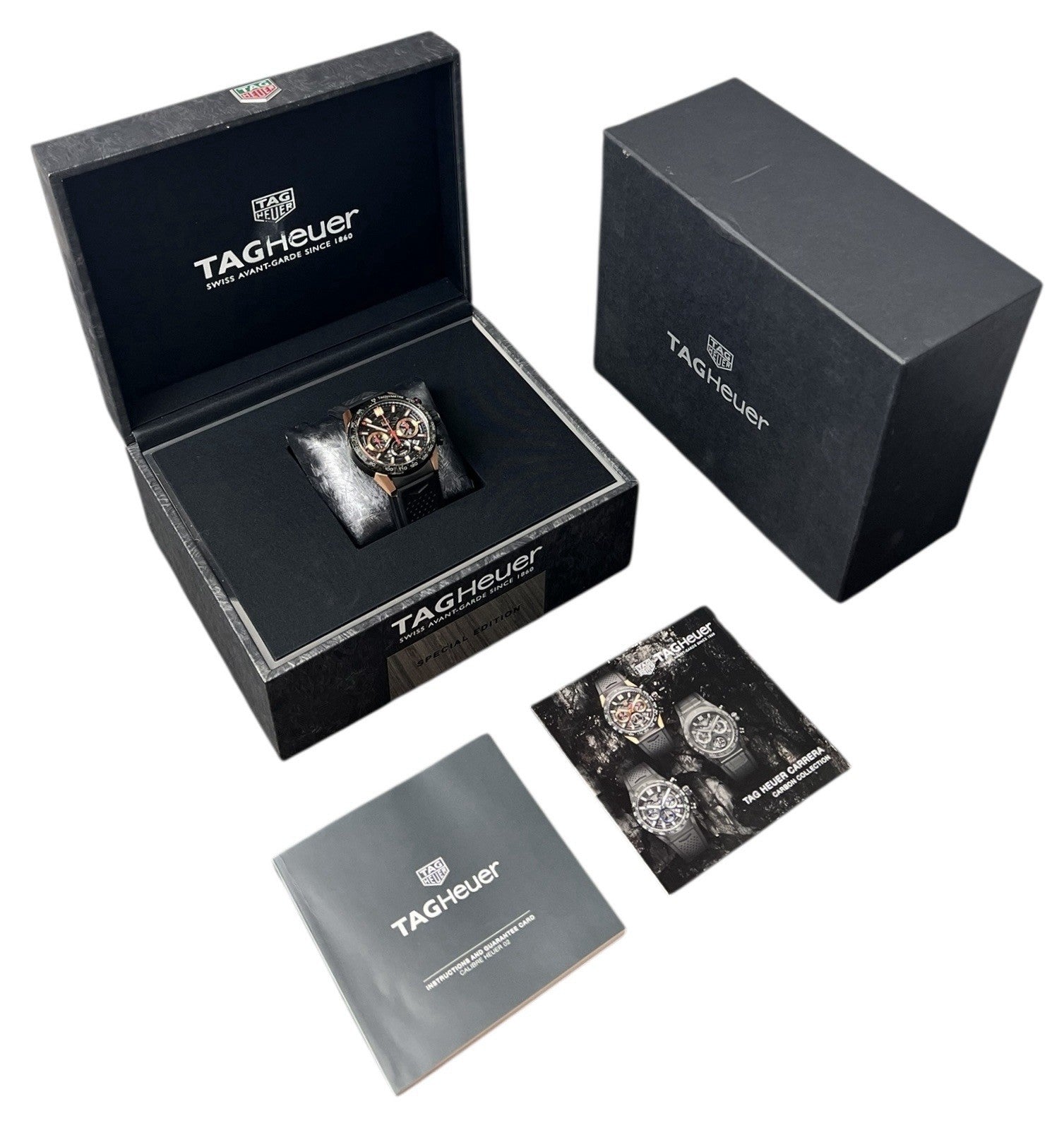 Tag Heuer Steel & Gold PVD Skeleton Dial 43mm Automatic Mens Watch CBG2052
