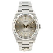 Rolex Oyster Perpetual Domino's Silver Dial Steel 36mm Auto Men’s 126000