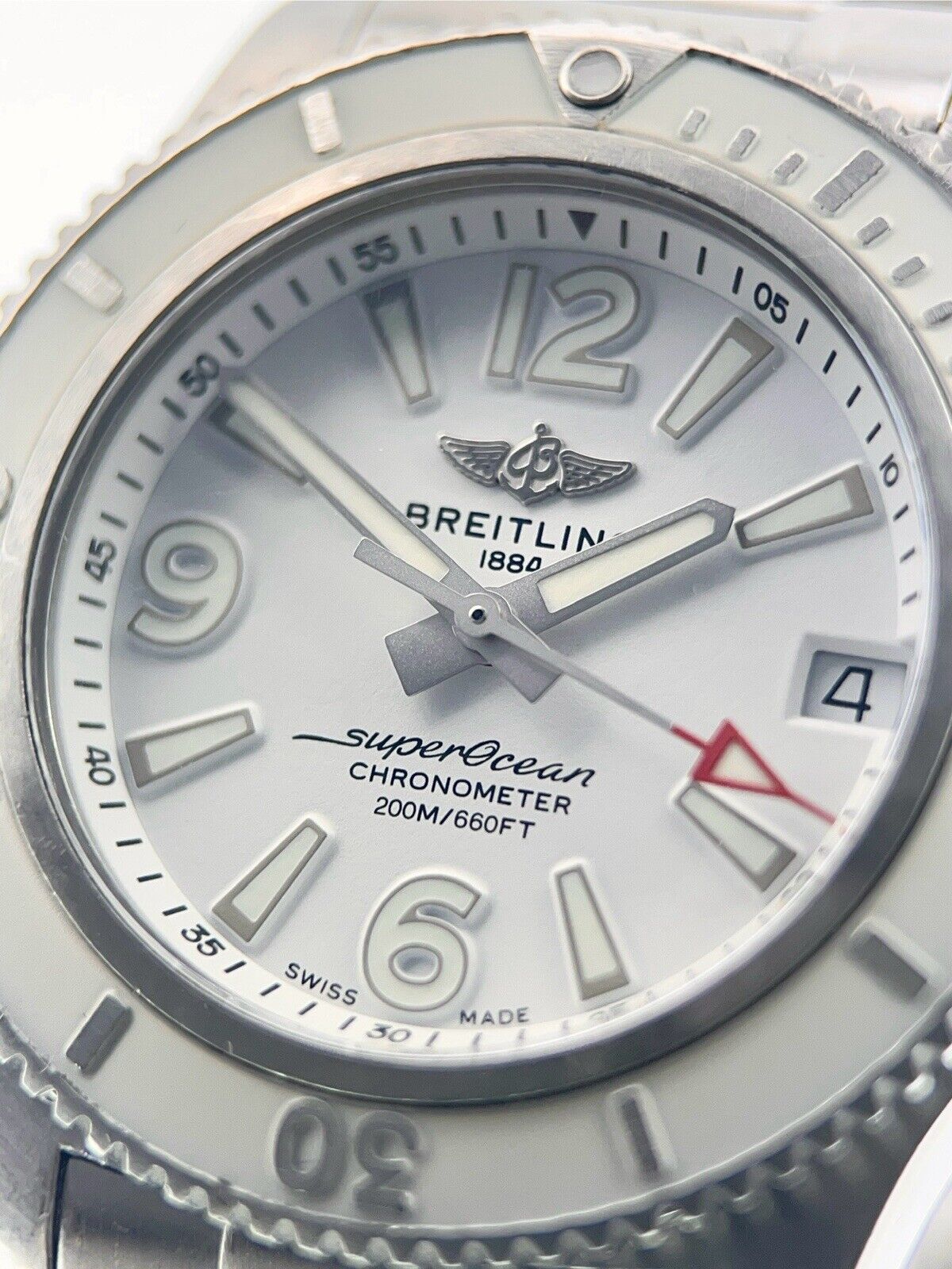 Breitling Superocean Stainless Steel White Dial 36mm Automatic Mens Watch A17316