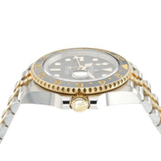 Rolex GMT Two-Tone Black Dial Gold & Steel 40mm Automtic Mens Watch 126713GRNR
